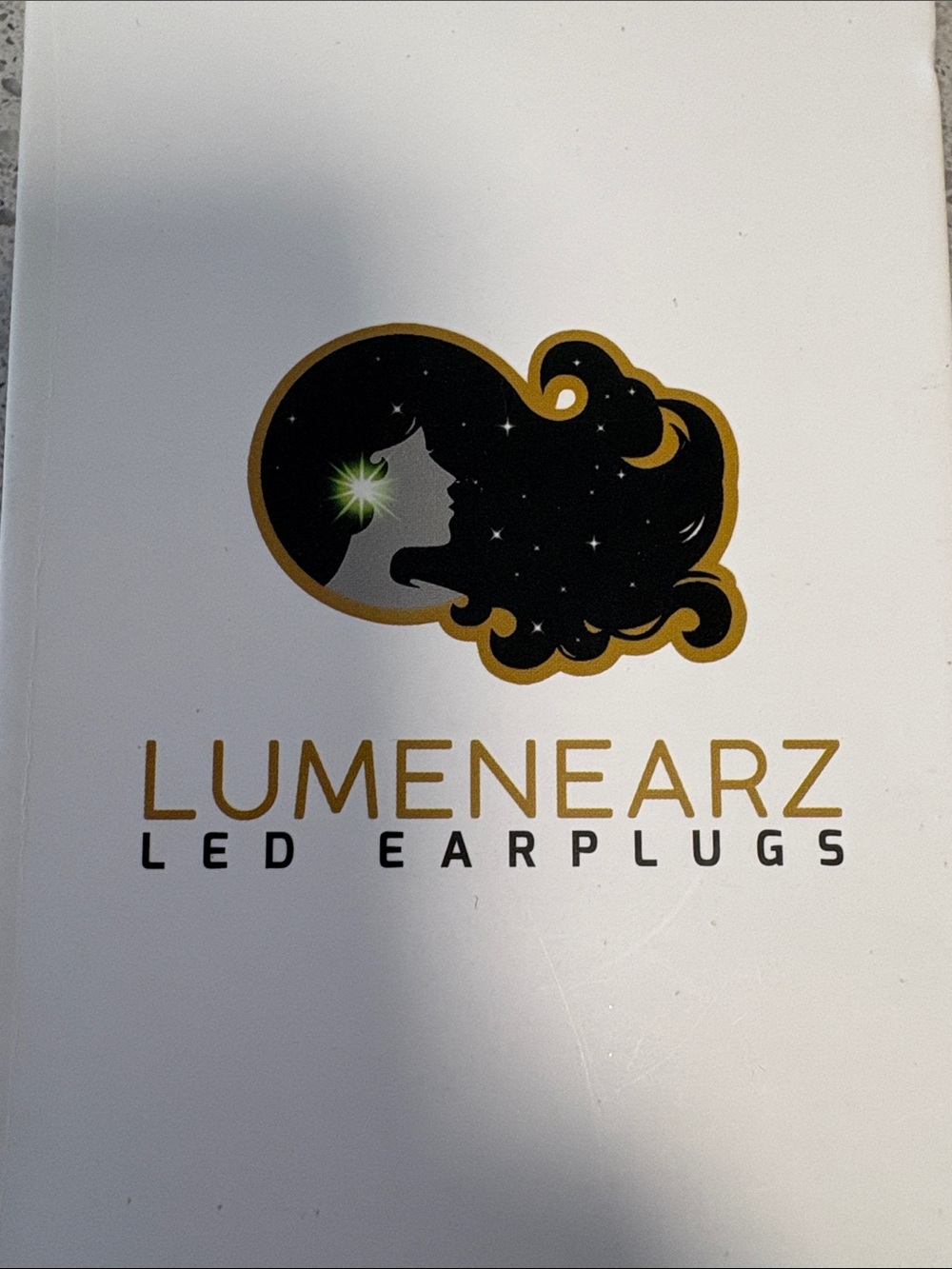 LumeneArz LED Earplugs - White and Gold Earbud Headphones - Picture 2 of 8